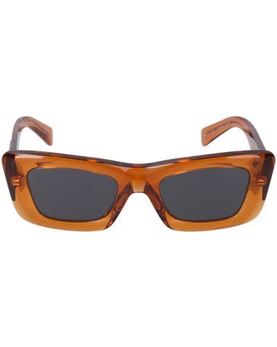 prada orange catwalk sunglasse|Prada sunglasses with white sides.